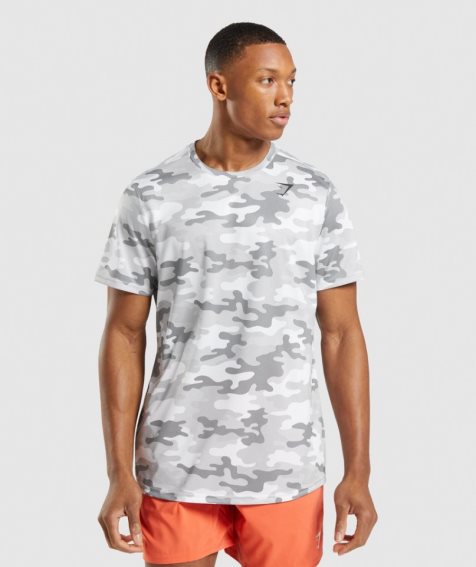 Men's Gymshark Arrival T-Shirts Camo | NZ 2SAEQL